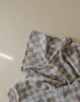 Organic Cotton Muslin Swaddle Blanket | Blue Check