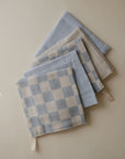 Muslin Cotton Washcloth | Blue Check