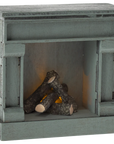 Blue Vintage Fireplace | Mouse