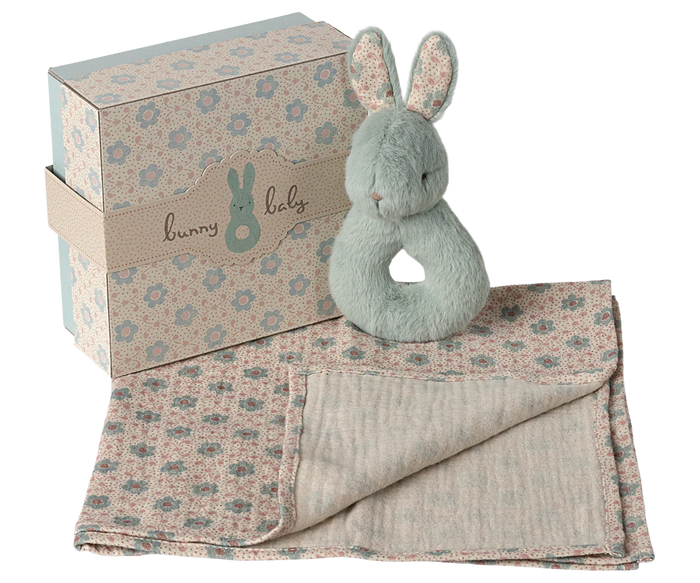 Maileg Rabbit Rattle Set | Mint
