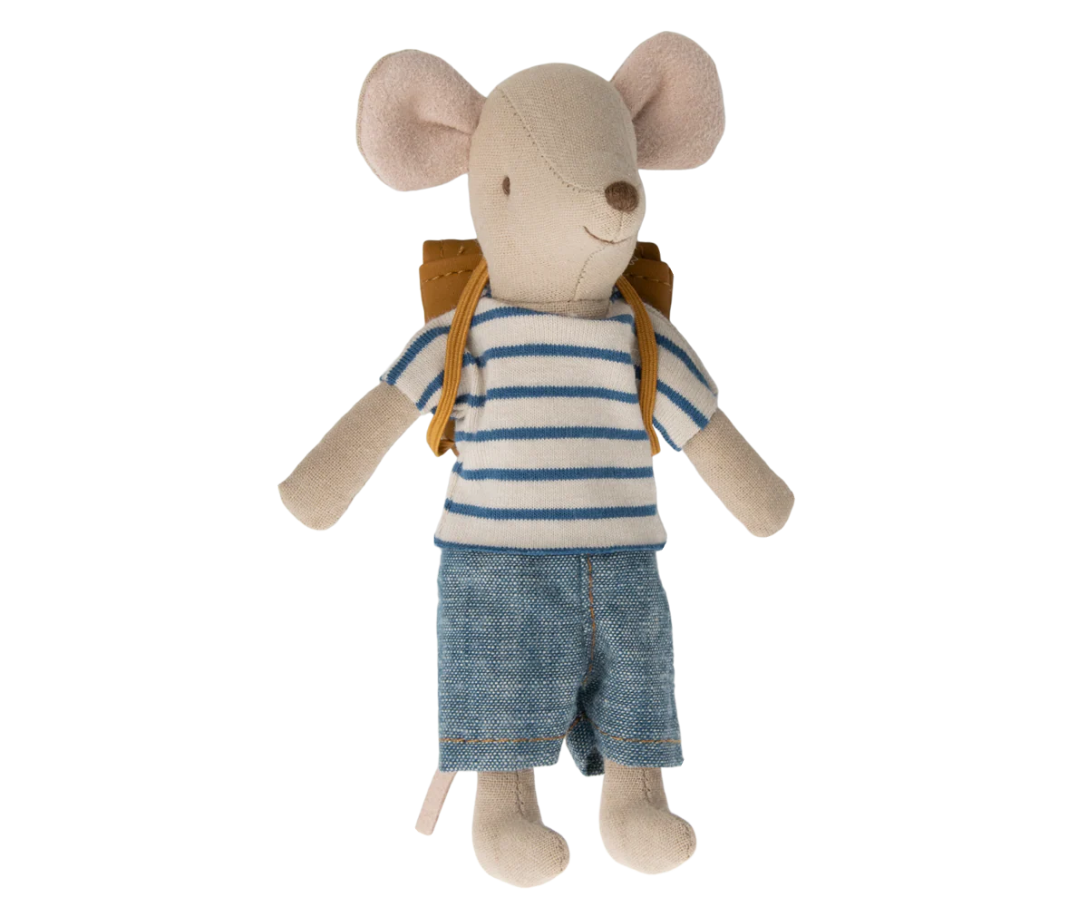 Maileg Tricycle Mouse with Bag | Big Brother