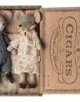 Grandma and Grandpa Mice in Cigarbox