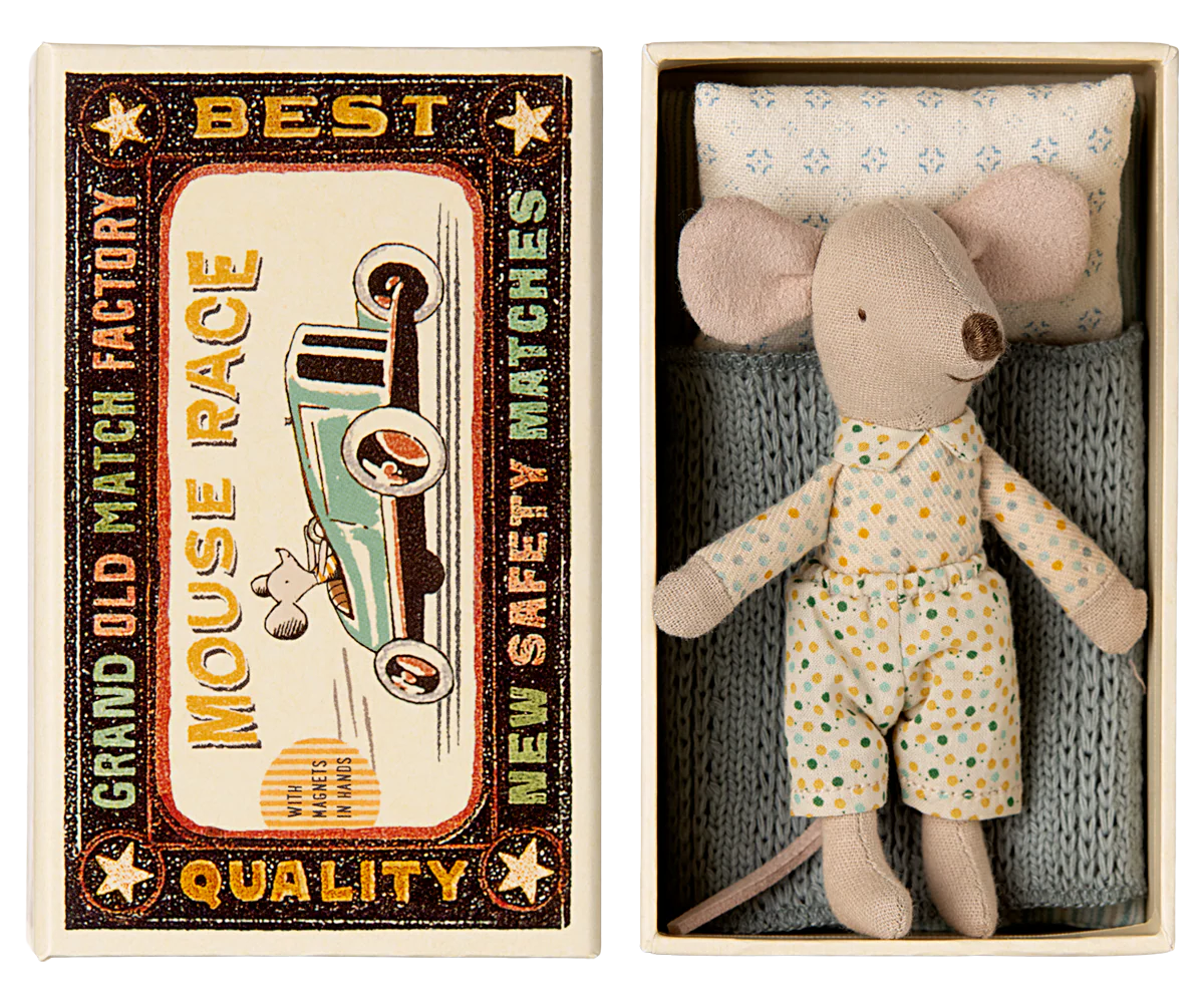 Maileg Little Brother Mouse in Matchbox