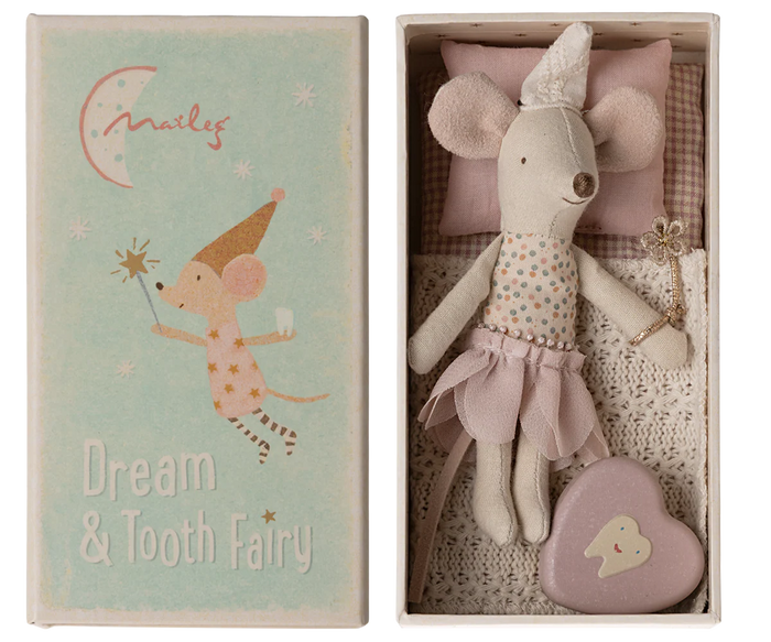 Maileg Tooth Fairy Mouse In Matchbox | Little Sister