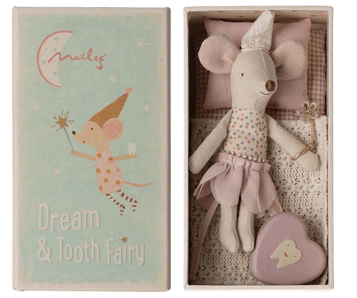 Maileg Tooth Fairy Mouse In Matchbox | Little Sister