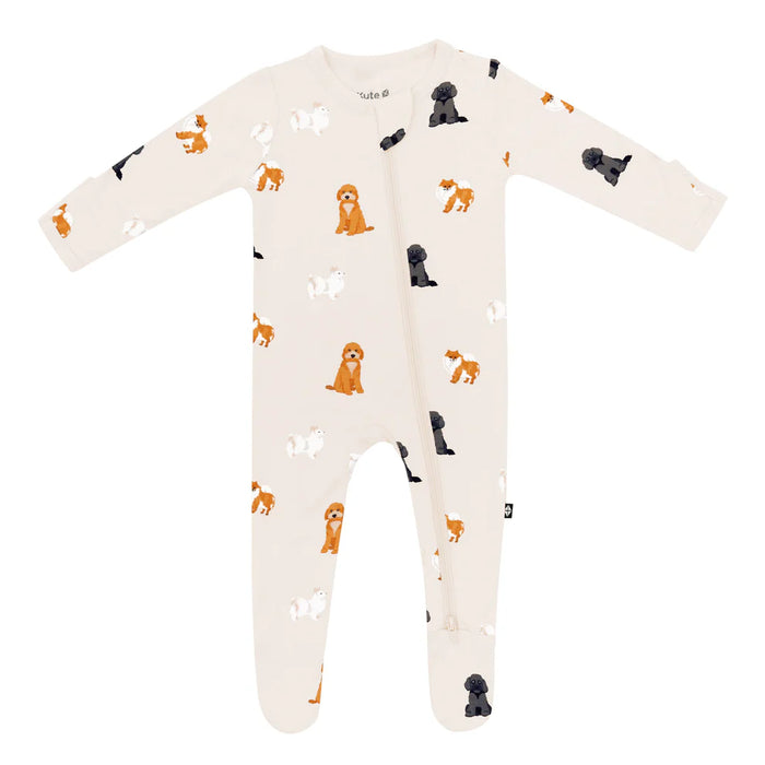 Zippered Footie | Fluffy Dog