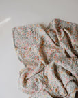 Organic Cotton Muslin Swaddle Blanket | Pastel Flowers
