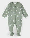 Daisy Print on Sage Green Sleeper