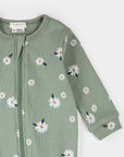 Daisy Print on Sage Green Sleeper
