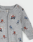 Hockey Players Print on Heather Grey Sleeper
