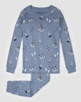 Cozy Winter Accessories Print on Blue PJ Set