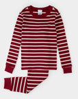 Scarlet Red Striped Thermal PJ Set