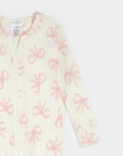 Bows Print on Ivory Convertible Sleeper