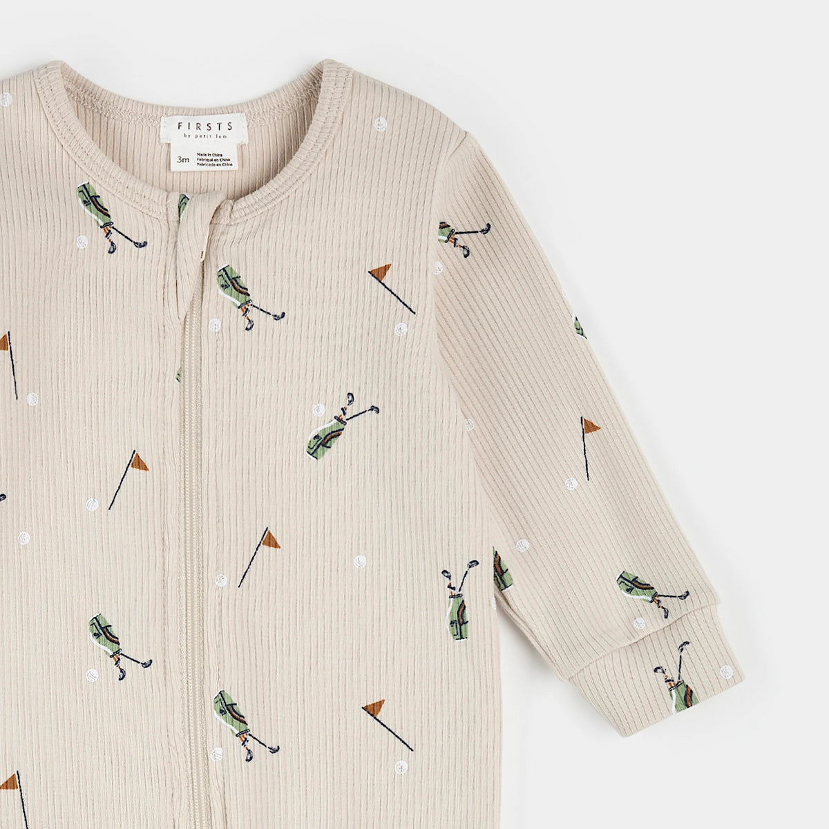 Petit Lem Golf Caddy Print on Sand Ribbed Sleeper