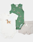 Golf Pups 3pcs Bodysuit Set