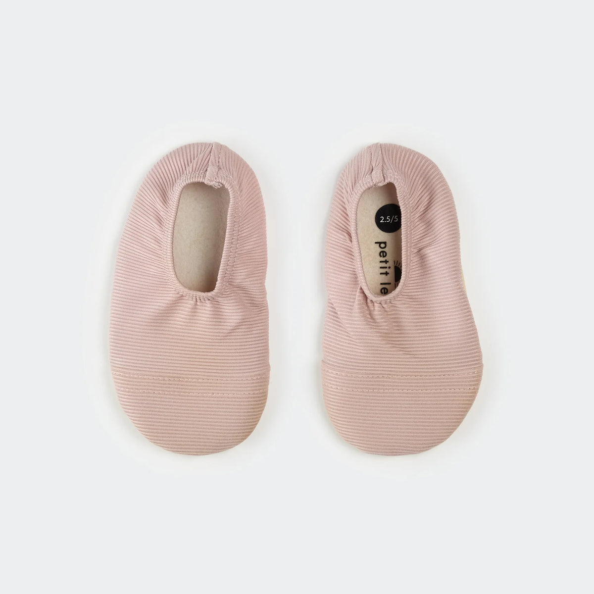 Petit Lem Lavender Ribbed Swim Slippers