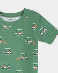 Golf Carts Print on Spruce PJ Set