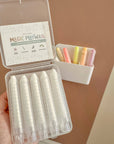Dustless Chalk Crayons + Magnetic Holder Bundle | White