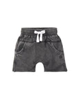Acid Wash Raw Edge Harem Short