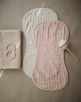 Muslin Burp Cloth Organic Cotton 2-Pack | Blush/Fog