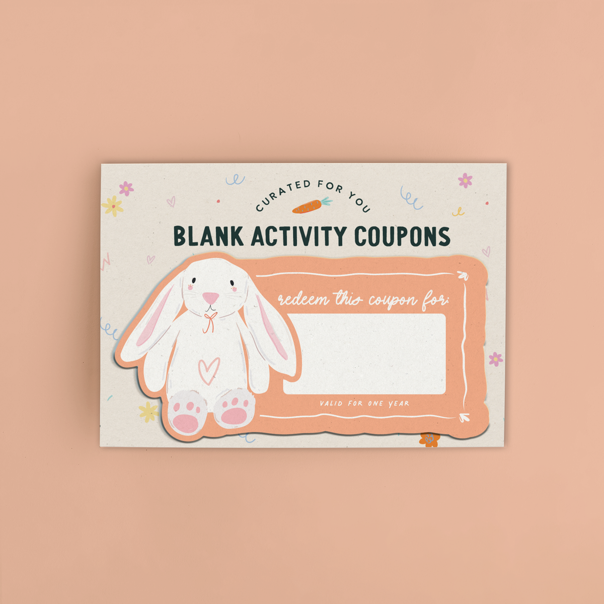 Bunny Activity Coupons | Blank