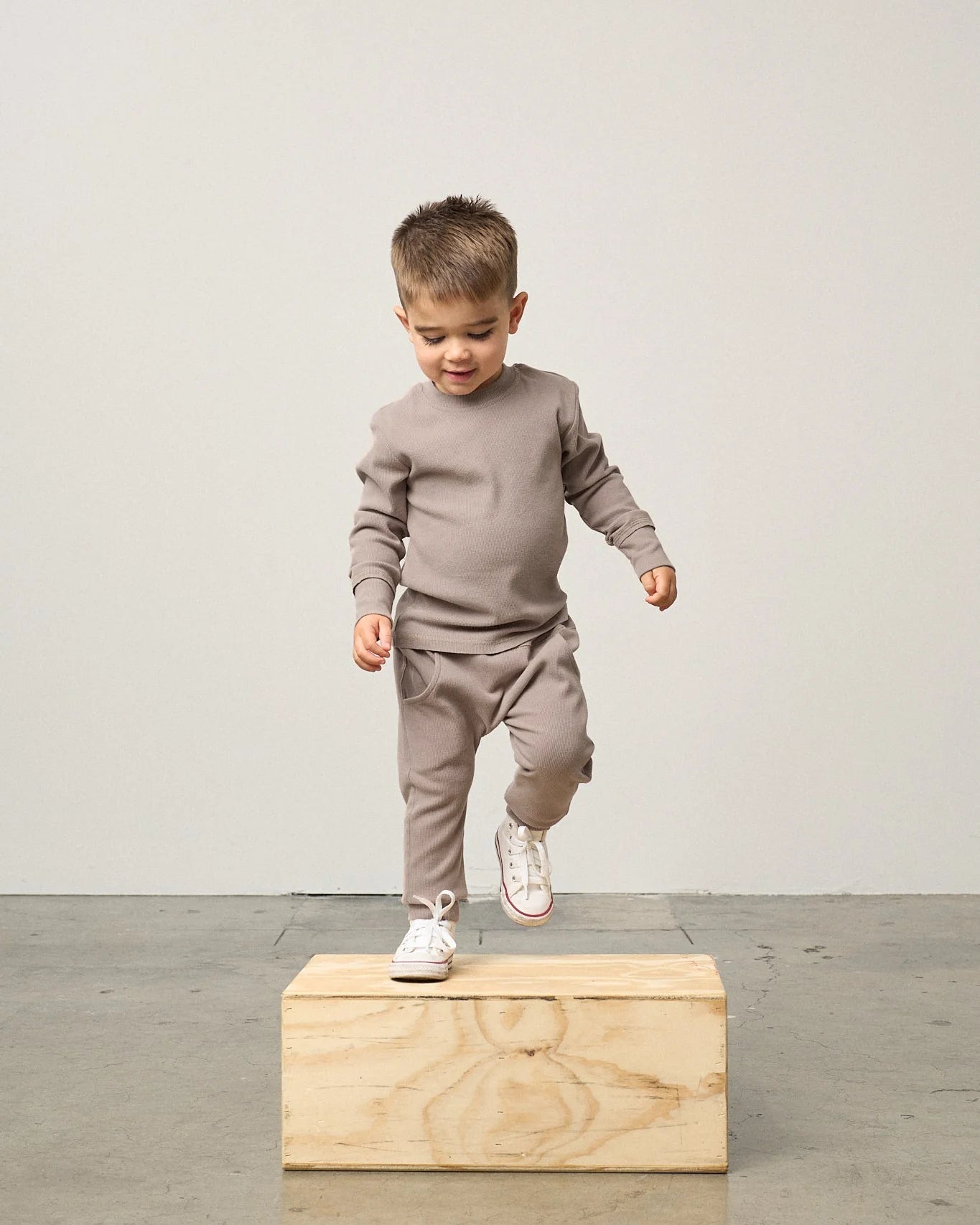 Ribbed Jogger | Mushroom