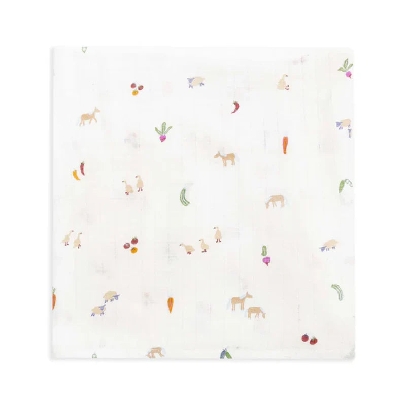 Organic Baby Muslin Swaddle | Little Farm