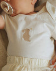 Embroidered Jersey Bodysuit | Bunny