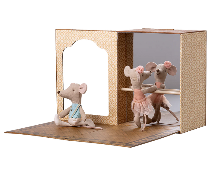 Maileg Ballet Mice in Dance Studio | Little Sister & Brother