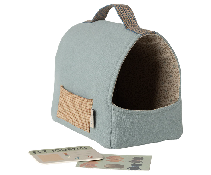 Maileg Pet Carrier | Dusty Blue