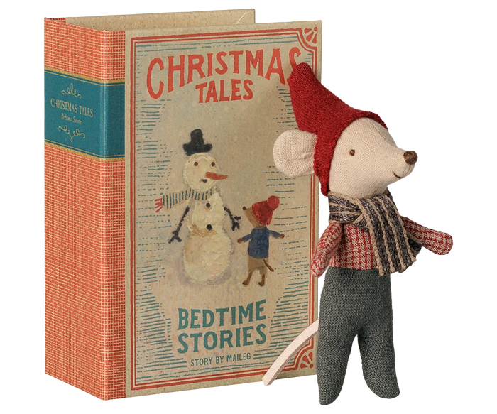 Maileg Baby in Book | Christmas Mouse