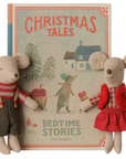 Little Sister & Brother In Book | Christmas Twin Mice