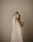 Organic Cotton Muslin Swaddle Blanket | Leaves