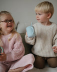Silicone Training Cup & Straw | Powder Blue