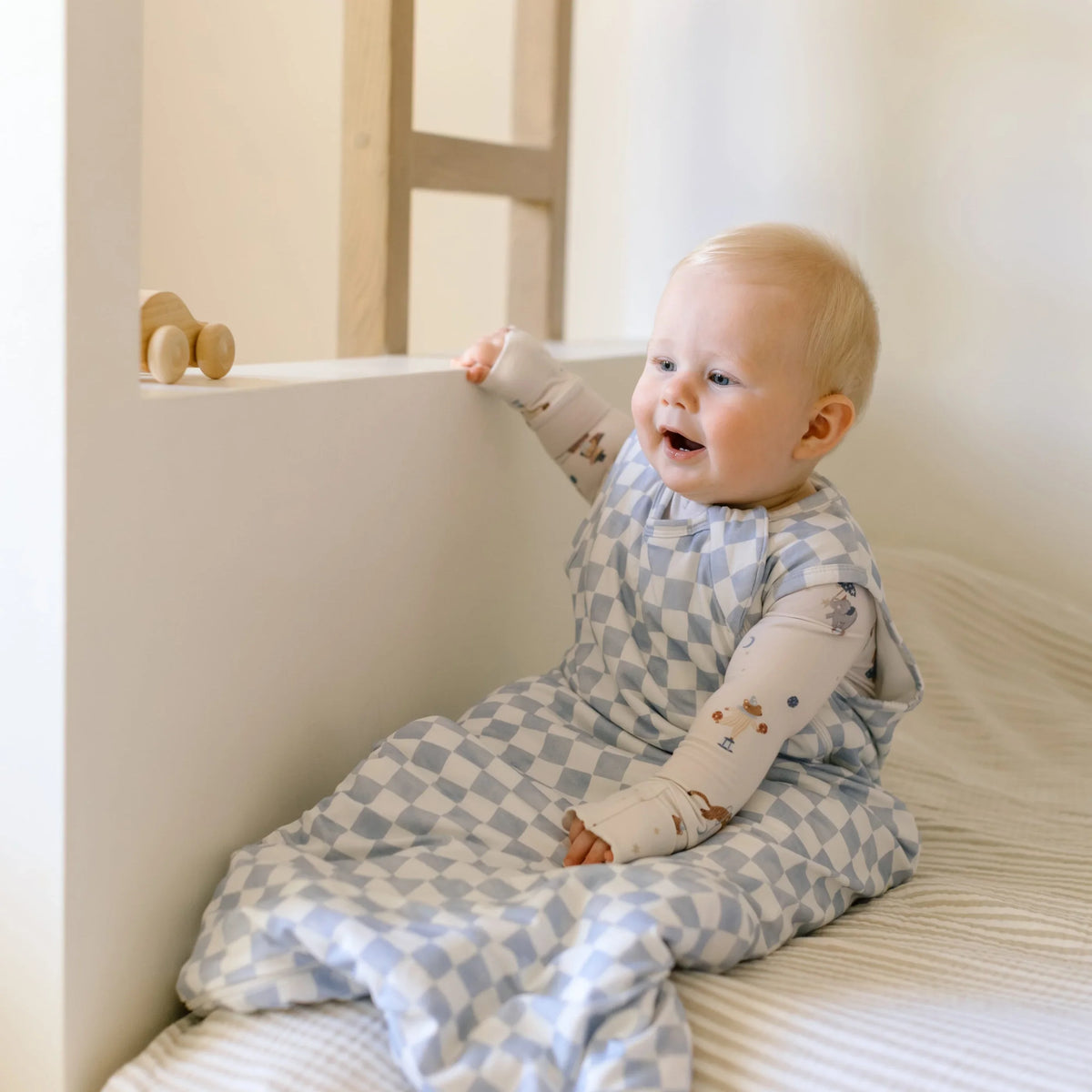Bamboo Sleep Sack 1.0 TOG | Blue Check