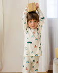 Two-Piece Ribbed Bamboo Pajamas | Holiday Trucks