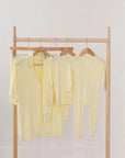 Two-Piece Ribbed Bamboo Pajamas | Butter Yellow