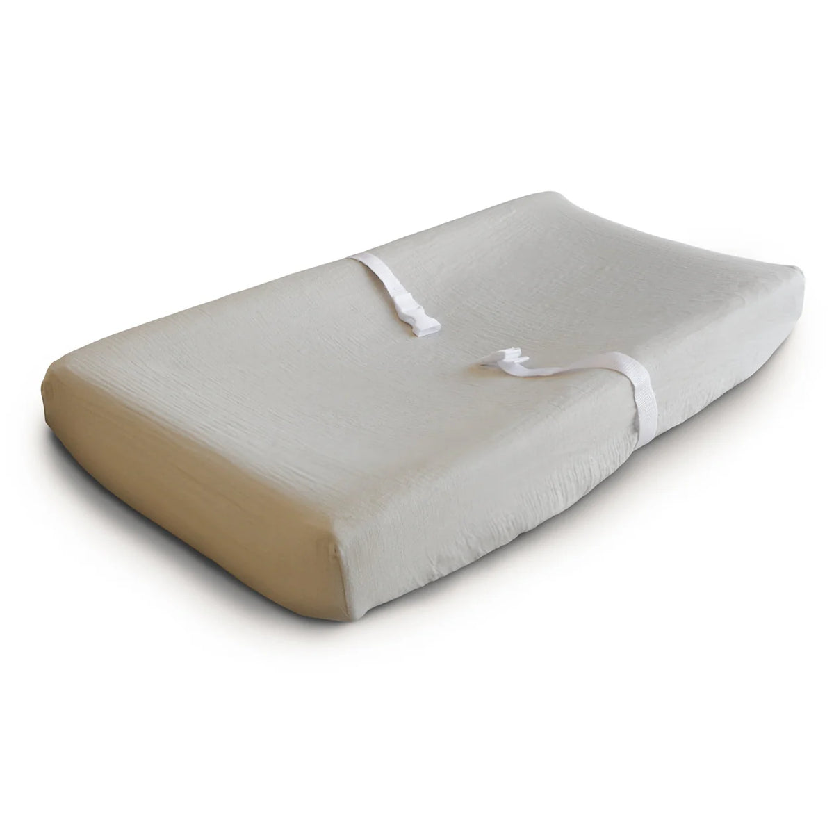 Mushie Extra Soft Muslin Changing Pad Cover | Fog