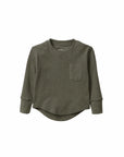 Waffle Long Sleeve Top | Green