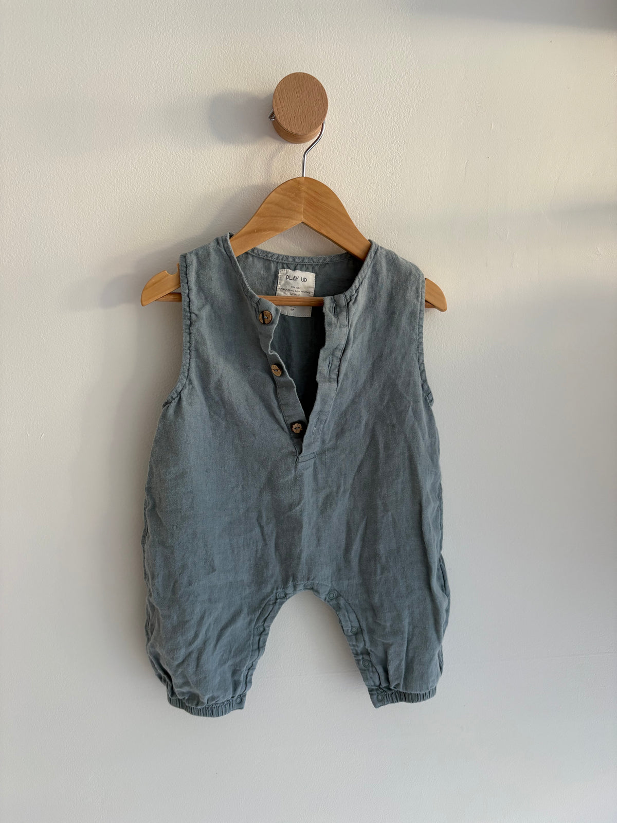 PlayUp | Linen Blue Jumpsuit 6M