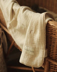 Embroidered Muslin Blanket | Grasslands