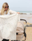 Organic Baby Muslin Swaddle | Coastline