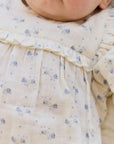Organic Cotton Muslin Frannie Playsuit | Molly Blue