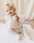 Organic Cotton Muslin Malia Playsuit | Emelia Pink