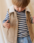 Pima Cotton Vinny Long Sleeve Top | Essential Stripe Charter/Cloud