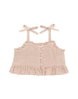 Organic Cotton Muslin Mirabel Top | Chalky Pink