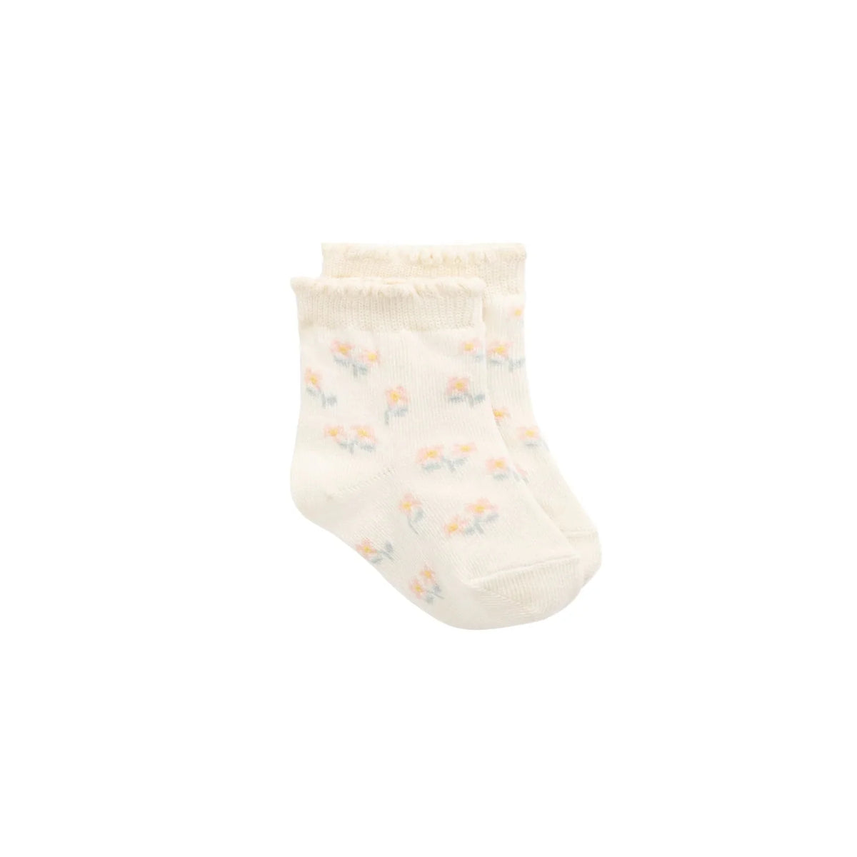 Jamie Kay Meadow Jacquard Sock | Larissa Milk 3-12 Months