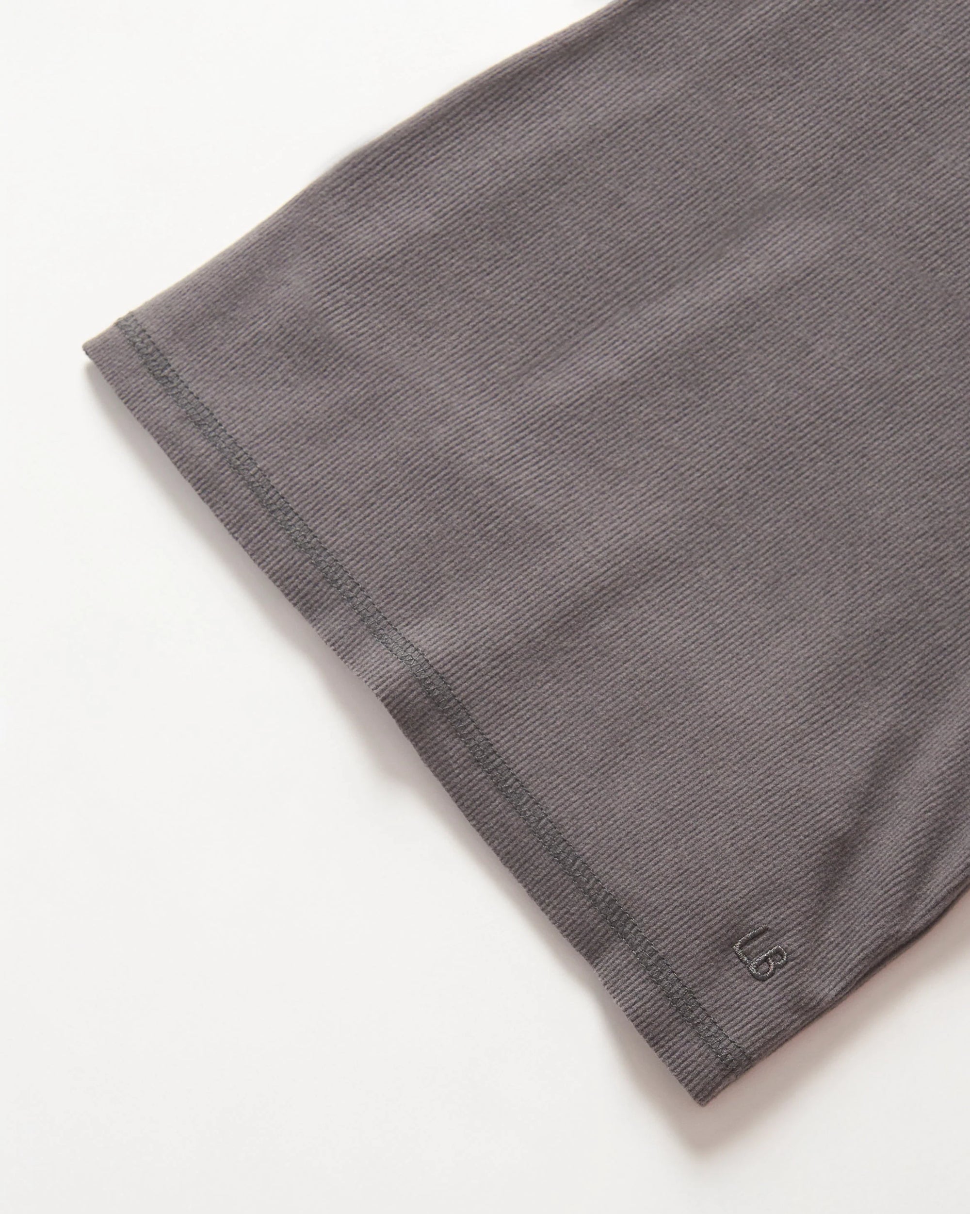 Long Sleeve Ribbed Tee | Graphite