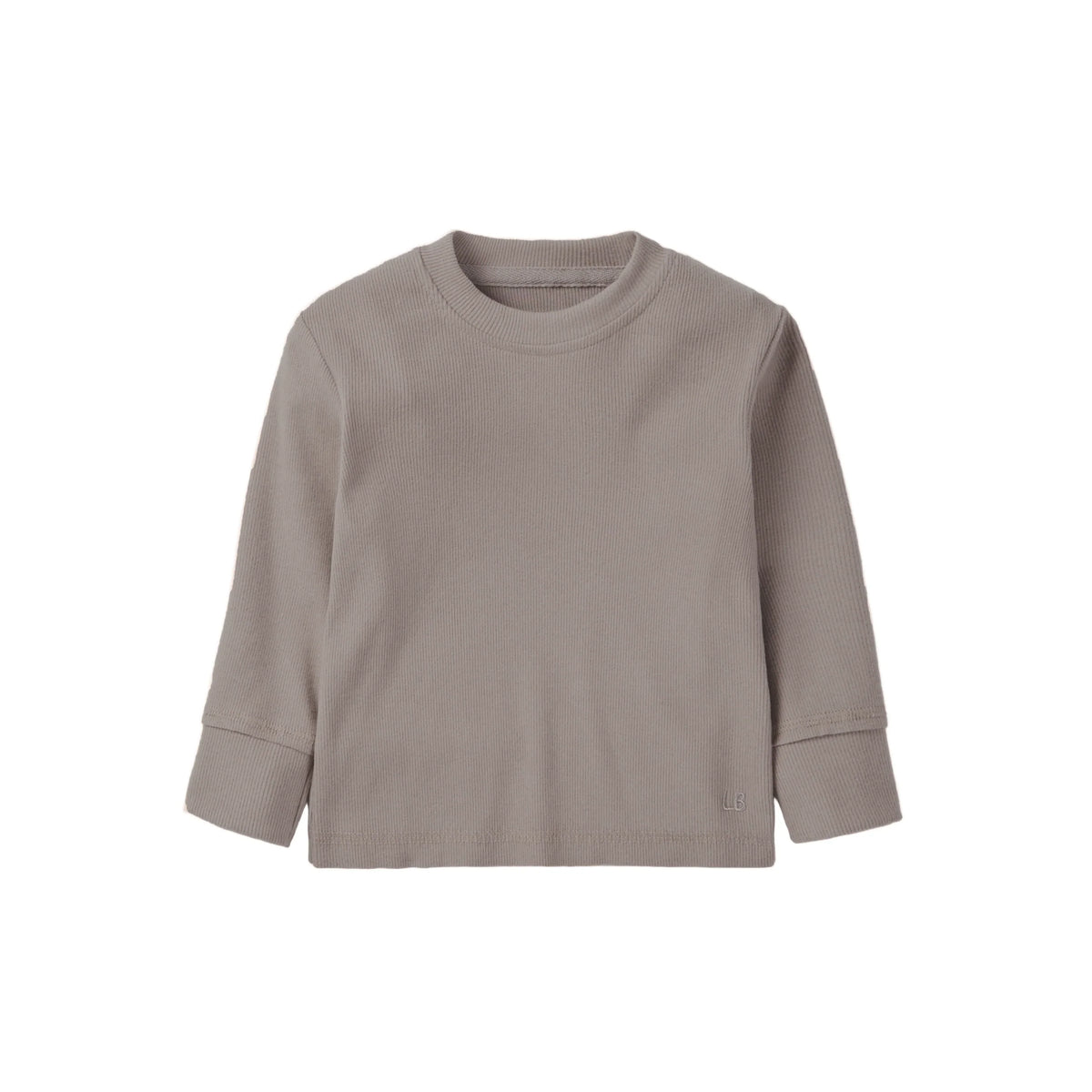 Long Sleeve Ribbed Tee | Mushroom