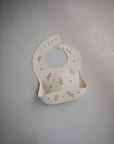 Silicone Baby Bib | Pink Flowers